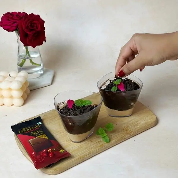 Perfect Bournville Couverture Chocolate Mousse - Filling Dessert Cup