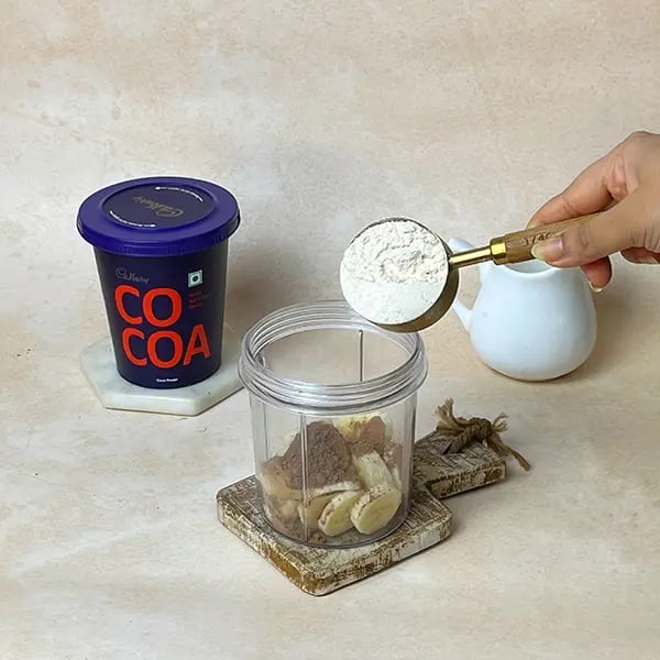 Quick Cocoa Banana Pancake - Next add wheat flour