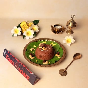 rawa-kesari-with-cadbury-toblerone-for-onam