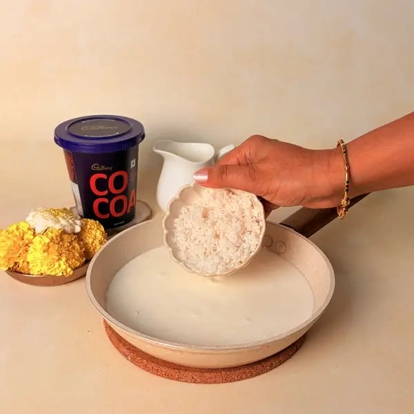 Rice Payasam With Cadbury Cocoa Powder For Onam - Cooking Rice In Milk