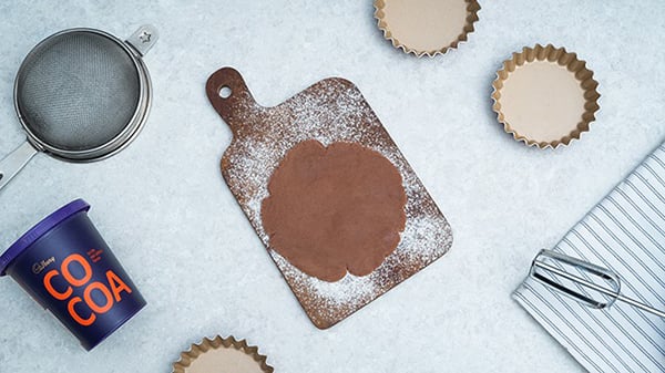 Rich Chocolate Tart Recipe - Rolling Pin Flattening