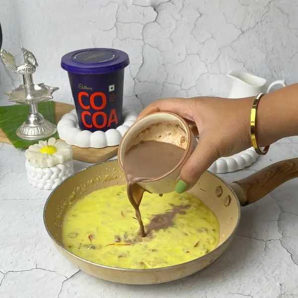 Royal Dry Fruit Halwa Recipe For Diwali Using Cadbury Cocoa Powder - Cooking Halwa Milk