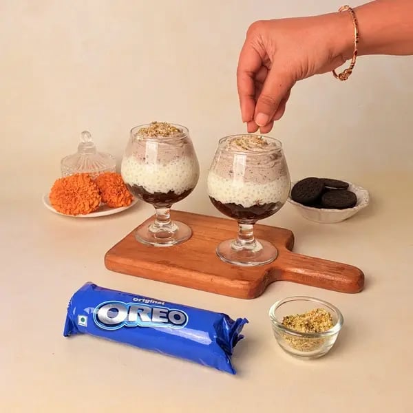 Sabudana Kheer Tiramisu Cups: A Navratri Dessert With An Oreo Twist - Sprinkling Pistachios