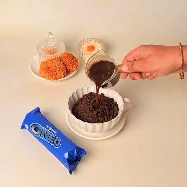 Sabudana Kheer Tiramisu Cups: A Navratri Dessert With An Oreo Twist - Moistened Oreo Crumbs