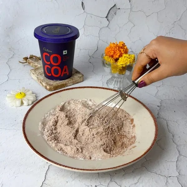 Shankarpali Recipe With Cocoa: Make These Crispy Chocolatey Bites For Diwali - Mixing Ingredients