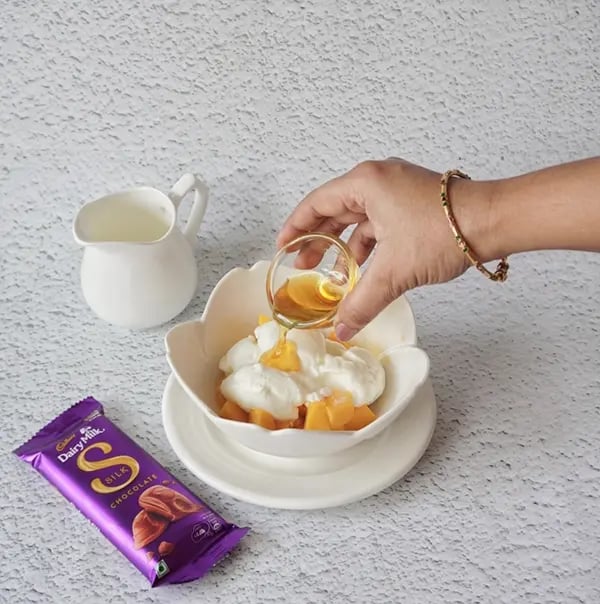 Silk Chocolate Mango Lassi Fusion-Add honey to taste
