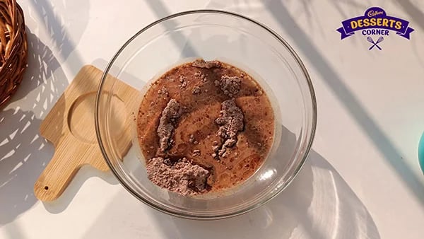 Silky Mug Cake Recipe - Wet Ingredients Added