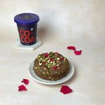 Softest Eggless Cocoa Mango Cake