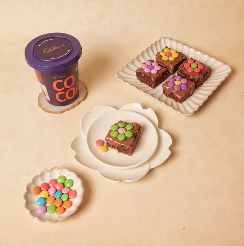 Spring Flower Brownies with Cadbury Gems Recipe
