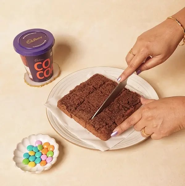 Spring Flower Brownies with Cadbury Gems-Once baked remove from the oven