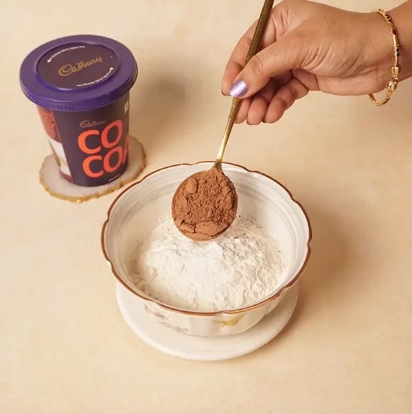 Spring Flower Brownies with Cadbury Gems-In a separate bowl