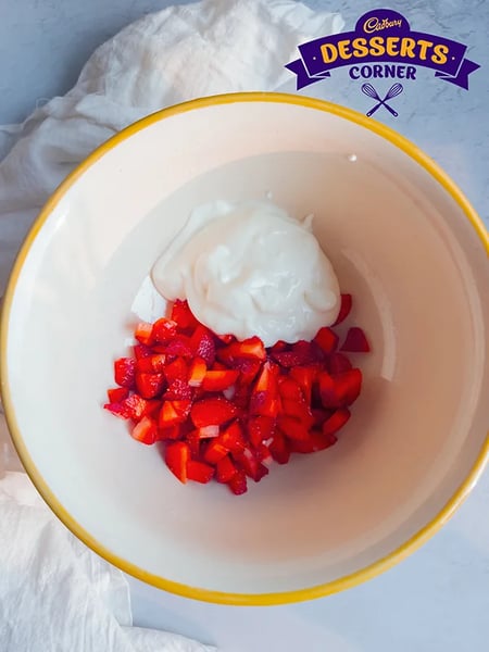 Strawberry Frozen Yogurt Bites Recipe - Spoon Yogurt Onto Tray