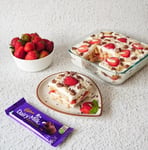 Strawberry Icebox Cake with Almonds and Dairy Milk