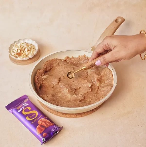 Suji Ka Halwa with Cadbury Dairy Milk Silk-For an extra layer of flavor