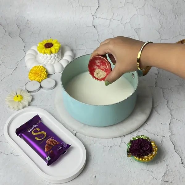 This Diwali, Try Shahi Tukda Recipe With Dairy Milk Silk - Boiling Milk Sugar