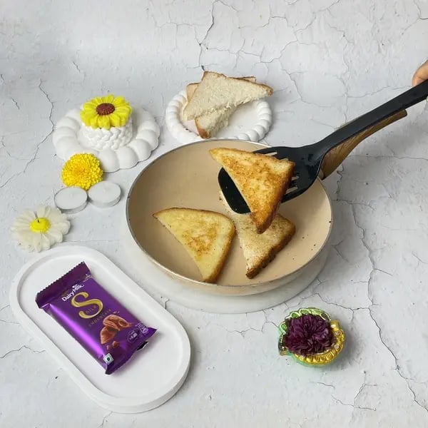 This Diwali, Try Shahi Tukda Recipe With Dairy Milk Silk - Mixing Ingredients