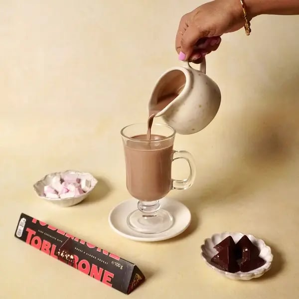 Toblerone Cocoa Hot Chocolate - Mixing Hot Chocolate