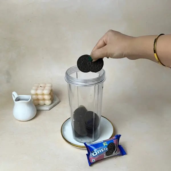 Triple-Layered Chocolate Oreo Base Mousse - Blended Oreo Powder