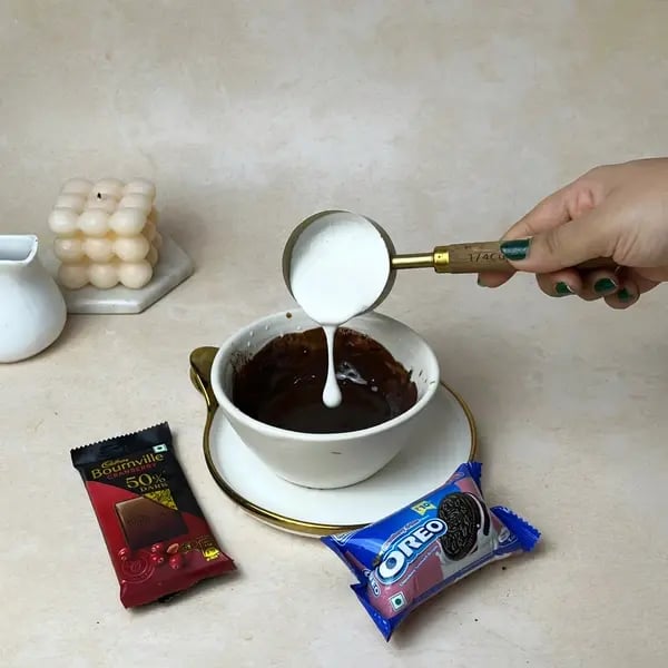 Triple-Layered Chocolate Oreo Base Mousse - Mixing Chocolate Mousse