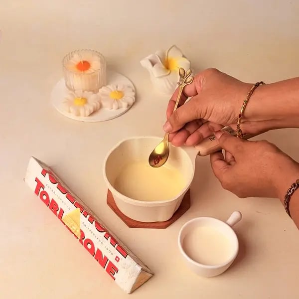 Try This Festive Special Chocolate Kesar Peda Recipe With A Toblerone Twist - Saffron Chocolate Mixture