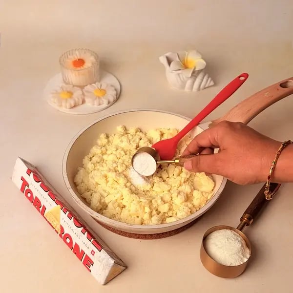 Try This Festive Special Chocolate Kesar Peda Recipe With A Toblerone Twist - Mixing Powders Gently