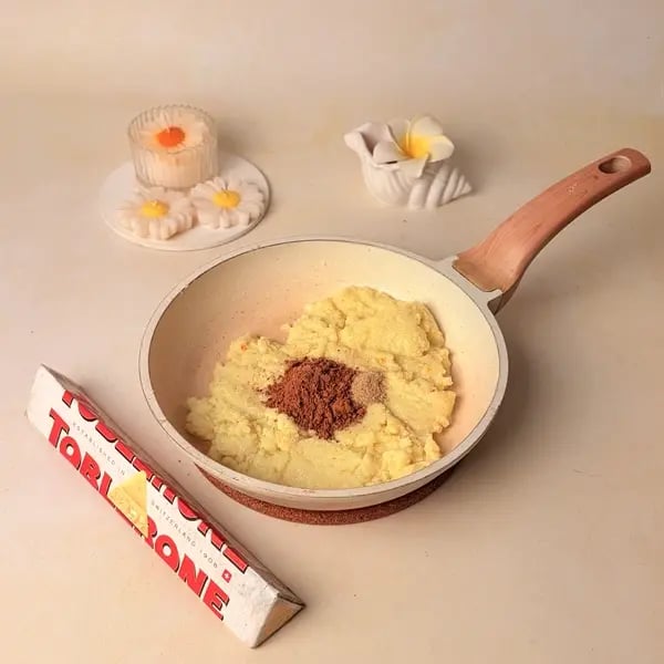 Try This Festive Special Chocolate Kesar Peda Recipe With A Toblerone Twist - Mixing Powders