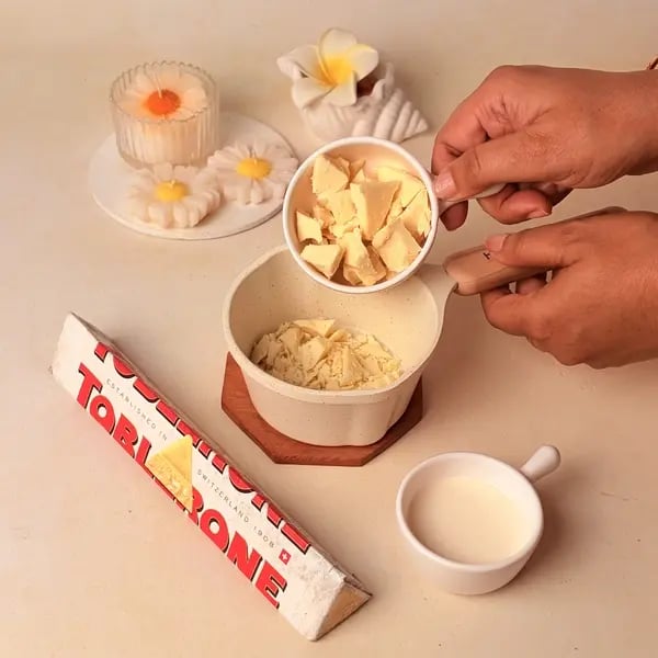 Try This Festive Special Chocolate Kesar Peda Recipe With A Toblerone Twist - Melting White Chocolate