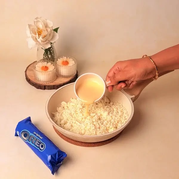 Two-In-One Malai Laddu With Oreo Twist For Navratri - Paneer Condensed Milk Mix