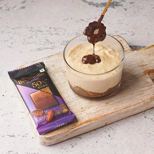 Vegan Chocolate Tiramisu - Add the melted chocolate
