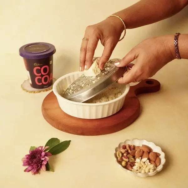 Vinayaka Chavithi Special Cocoa Paneer Modak - Crumbling Paneer