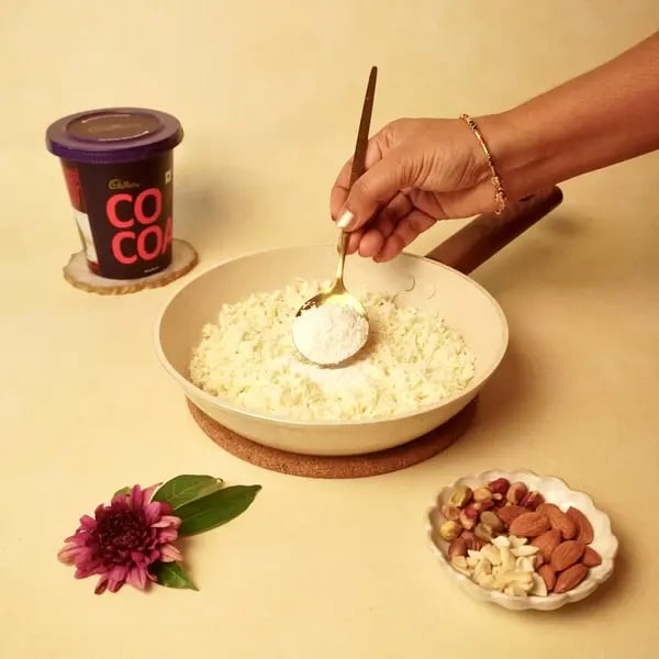 Vinayaka Chavithi Special Cocoa Paneer Modak - Paneer Sugar Mixture