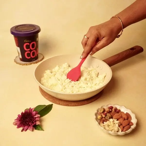 Vinayaka Chavithi Special Cocoa Paneer Modak - Cooking Paneer Mixture