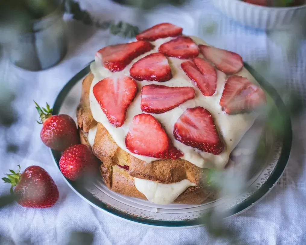 Freshly Assembled Strawberry Shortcake