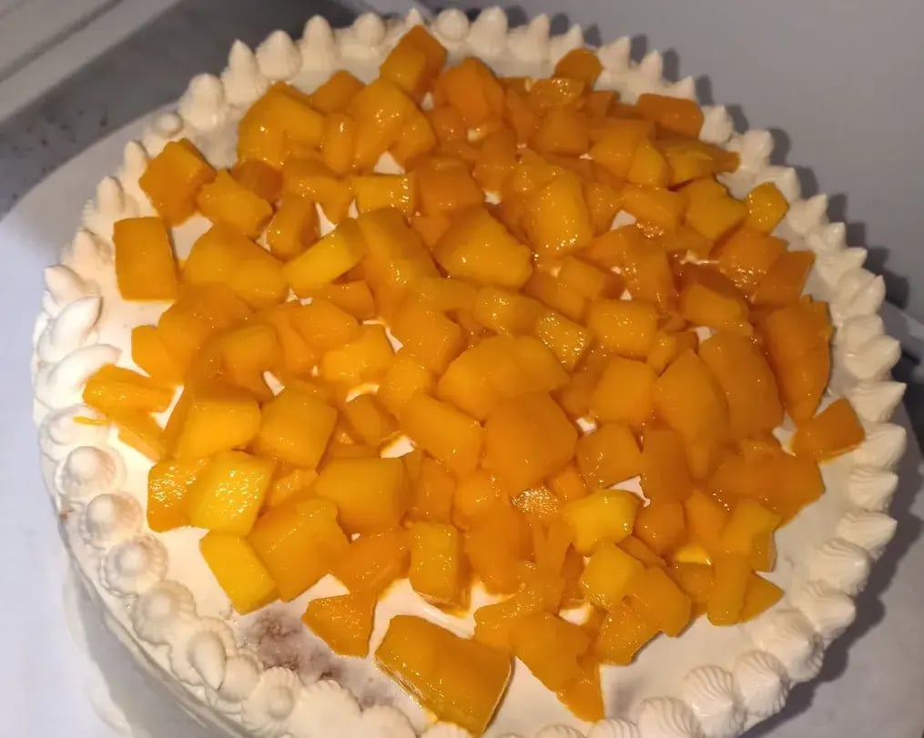 Mango Dessert With Chocolate And Cashews