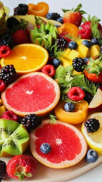 Chilled Fruit Salad With Cream, Raisins & Oreo Crumbs