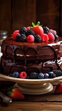 Chocolate Cake With Melted Chocolate