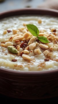 Cold Kheer With Cashews And Dairy Milk Drizzle