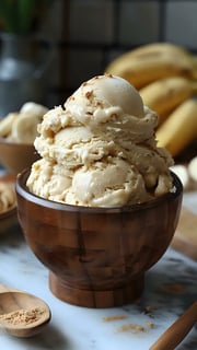 Delicious Gourmet Gelato Bowls With Fresh Fruits And Nuts