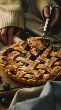 Easy Blueberry Pie With Graham Cracker Crust And Oreo Crumble Topping