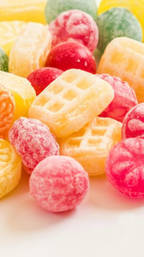 Fruit Jelly Candy With Dairy Milk Center