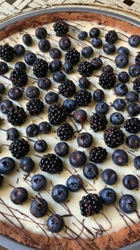 Homemade Blueberry Pie With Fresh Blueberries And A Silky Chocolate Surprise