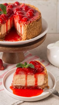 How To Make A Berry-Swirled No-Bake Cheesecake For A Party