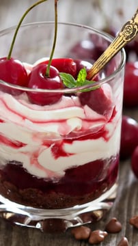 Layered Cherry Puddings & Trifles For Festive Parties
