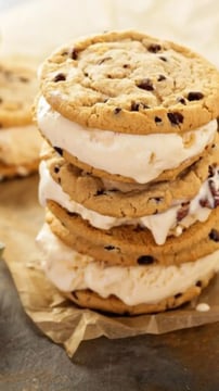 Mini Breakfast-Themed Cookies With Ice Cream Centers