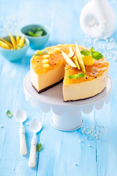 No Bake Mango Chocolate Cheesecake in 5 Simple Steps