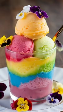 Rainbow Swirl Ice Cream with Chocolate Chips: A Cool, Colorful Summer Delight