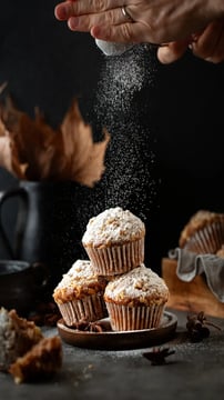 Spicy Cardamom-Infused Pear Streusel Muffins