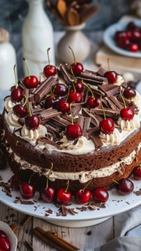 Triple Chocolate Cake With Dry Fruit Filling