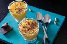 Mango Chocolate Smoothie with Pistachio Bits
