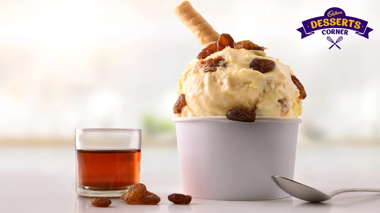 Here’s to a frozen January: Rum raisin ice cream